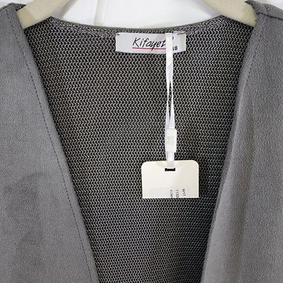 Kifayet sleeveless open front cardigan, Large - Picture 4 of 6